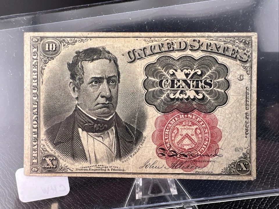 10 CENT "WILLIAM MERIDETH" 1800'S “FRACTIONAL CURRENCY” 1800'S 10 CENT - Image 3 of 4