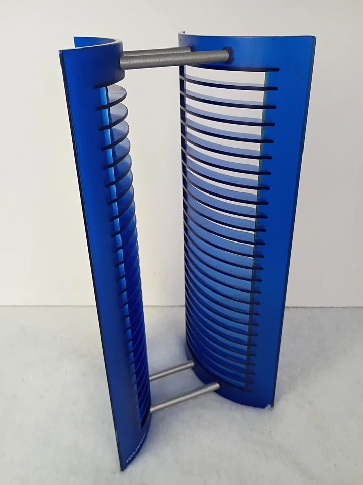 Atlantic Blue CD Storage Rack Holder 25 Capacity Media Organizer Stand Y2K VTG - Image 4 of 4