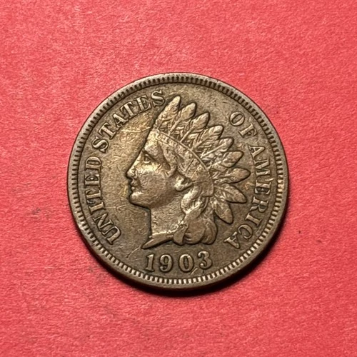 (1) Beautiful Antique 1903 Indian Head Cent/Penny CHOICE VF-VERY FINE
