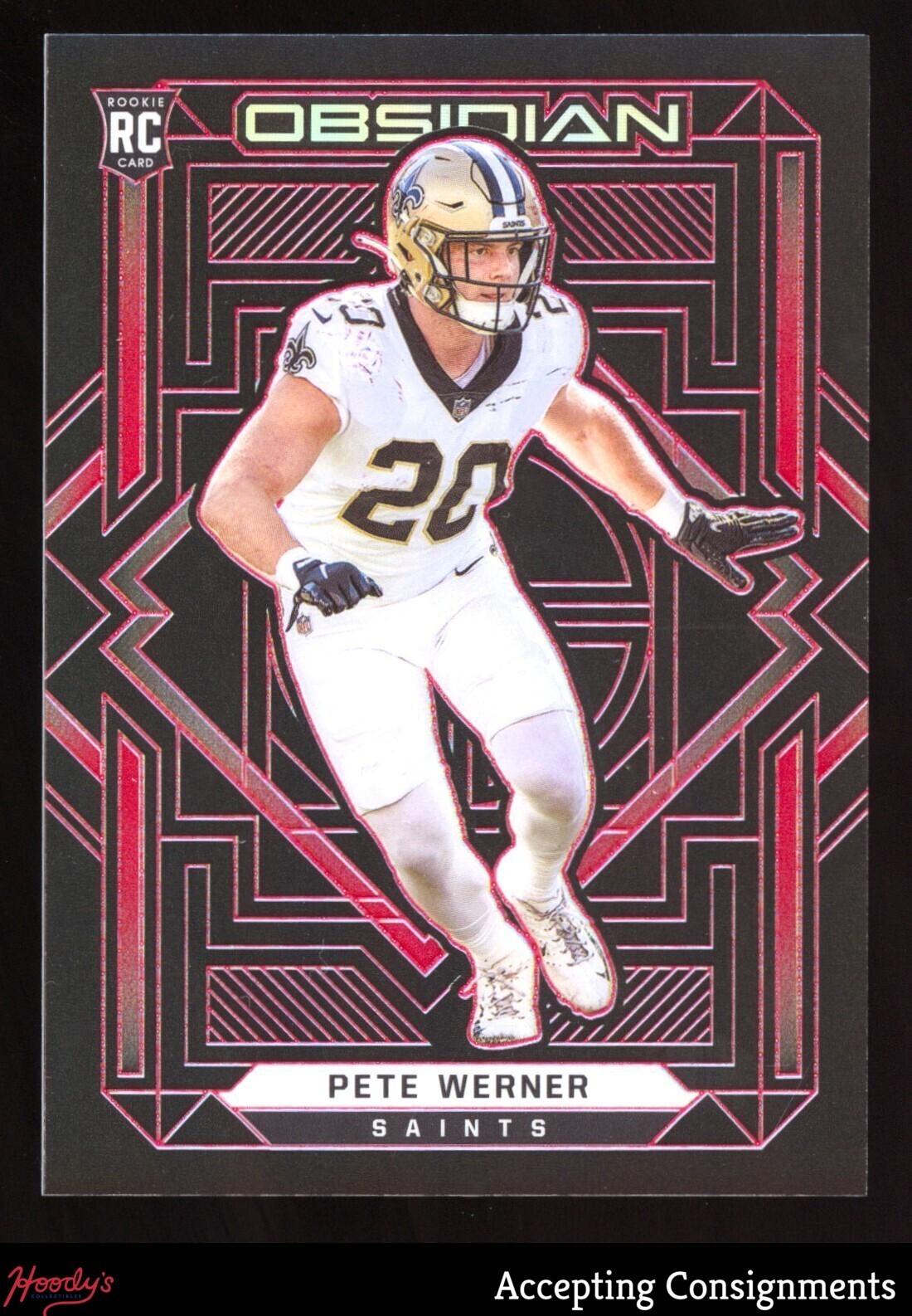 Pete Werner Panini Obsidian #187 Electric Etch Red