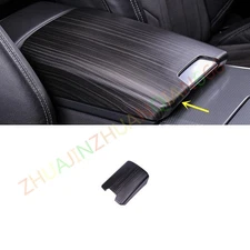 Matte Wood Grain Central Armrest Box Cover Trim For Audi A6 A7 2019-2023