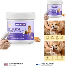 HICC PET Teeth Cleaning Wipes for Dogs  Cats, Remove Bad Breath by Removing ...