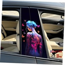 Universal Vinyl Car Stickers B Pillar Trim Door Molding for All Sedan, SUV, 2