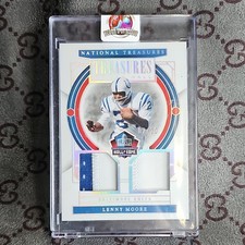 Panini National Treasures Treasures of the Hall Lenny Moore #TOH-LMO Holo Silve…