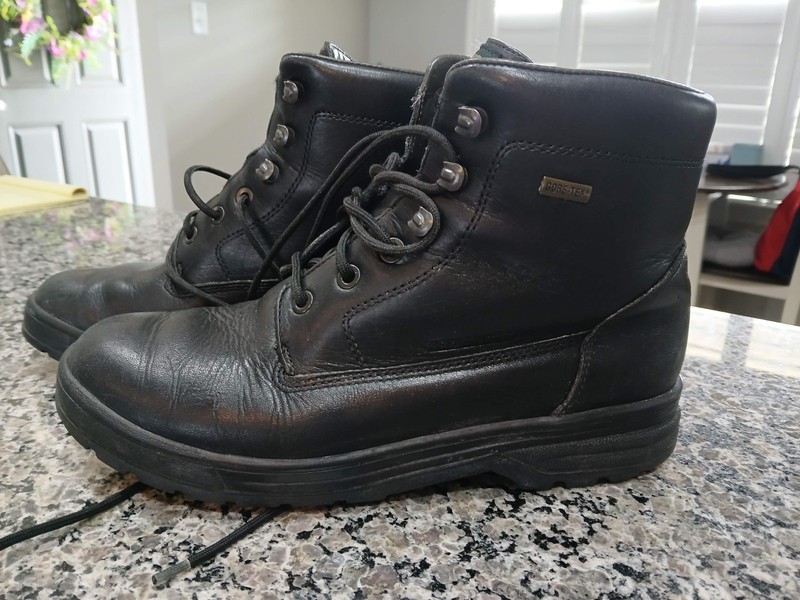 LADIES MEPHISTO SLACKER 012829059 GORE TEX BLACK LEATHER HIKER BOOTS SIZE 10