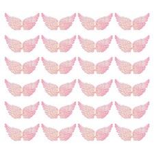24Pcs Angel Wings for Crafts, Pink Angel Wings Wings 5.3 Inch 