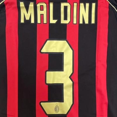 MALDINI #3 AC Milan Jersey 2006/2007 Champions League Short Sleeve