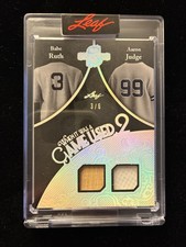 2025 Leaf Spectacular BABE RUTH AARON JUDGE When It Was A Game Used 2 Dual 3/6