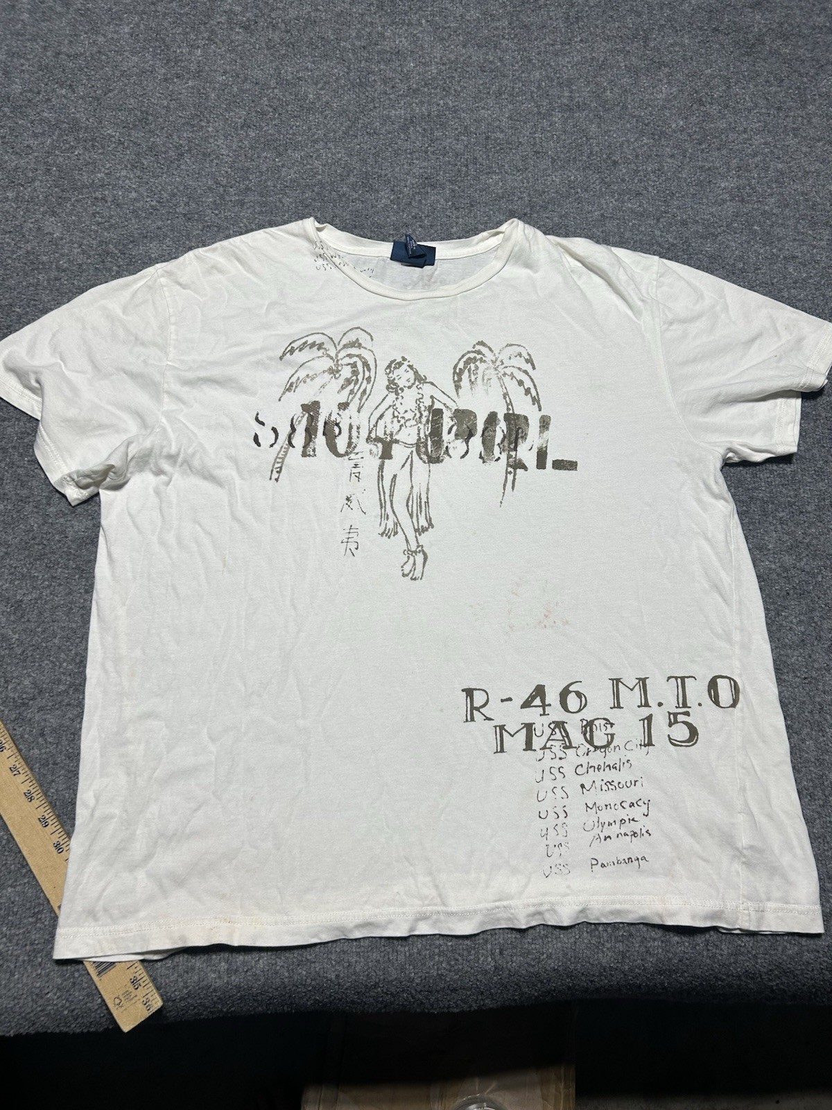 Vintage Polo Ralph Lauren Military/Hawaii Sun Shirt Size Xl 