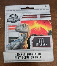 Jurassic World / Park Sticker Book with Play Scene, Jurassic World stickers