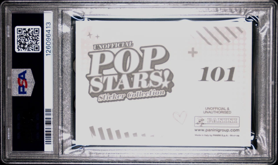 Billie Eilish 2025 Panini Pop Stars! Stickers #101 Silver Foil PSA 10 Gem Mint - Image 3 of 4