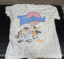 Space Jam Tune Squad Bugs Bunny Taz Daffy Duck Speckled Men's T Shirt Large