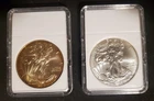 TWO 2015 Silver Eagle Dollars BU (2 Troy Ounces .999 Fine Silver)