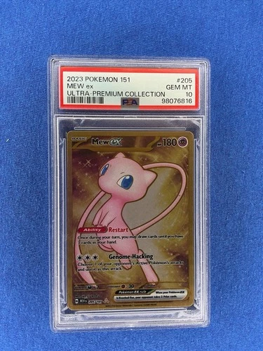 2023 Pokemon 151 Ultra Premium Collection #205 Mew ex PSA 10 Metal Card