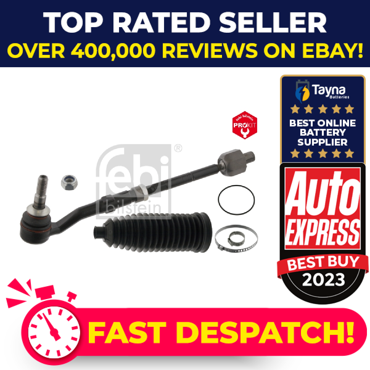 Steering Rod Assembly fits BMW 525 E60, E61 2.5 3.0 03 to 10 32106774347 Febi