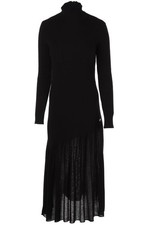 CHANEL BLACK 2025 WOOL MAXI DRESS FR 40 UK 12