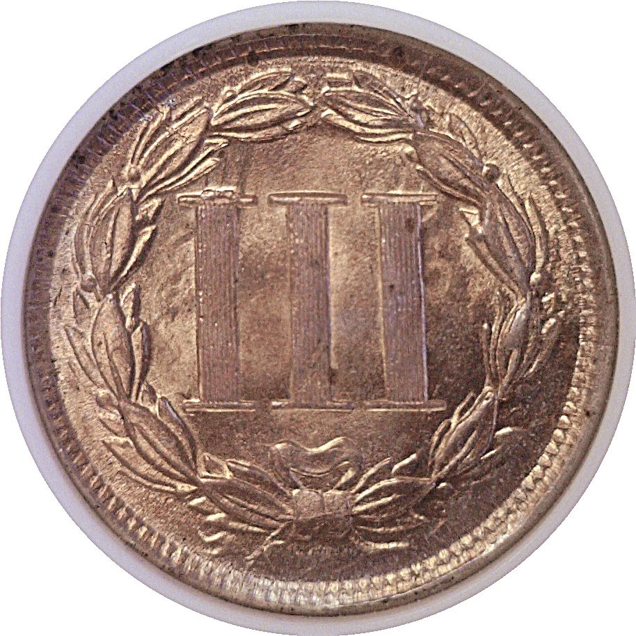 1866 Nickel Three Cent - NGC MS-64 CAC - Image 3 of 3
