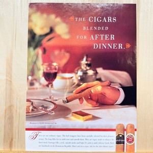 1992 Swisher Cigars Siglo 21 Santiago Silk Vintage Print Ad After Dinner Advert