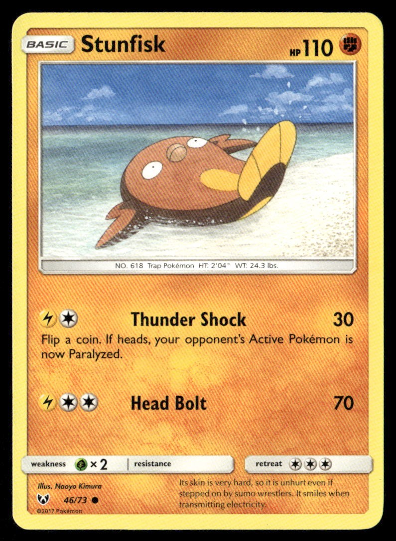 Stunfisk Shining Legends 46/73 Common Pokemon Near Mint