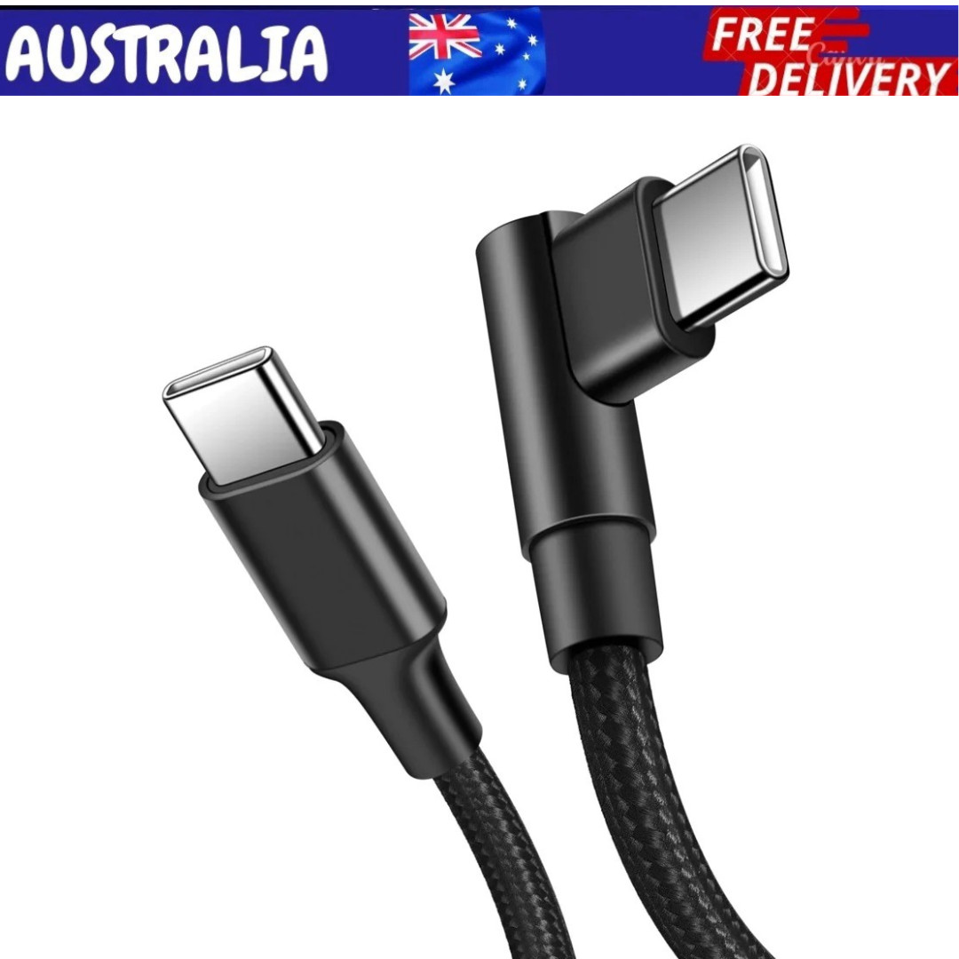 90 Degree Data Line Right Angle PD 60W Fast Charging USB C to USB Type C Cable