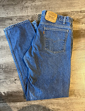 Vintage 90s Levi's 505 Orange Tab Jeans Made in USA Medium Wash 38x32