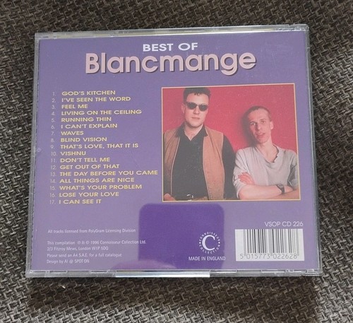 Blancmange- Best Of CD 1996 Synthpop 17 tracks RARE Excellent Condition - Picture 2 of 3