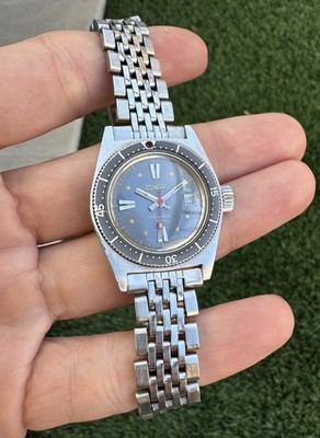 Duward Aquastar Automatic  200 M    Blue Dial + Rare Original Bracelet (29mm)