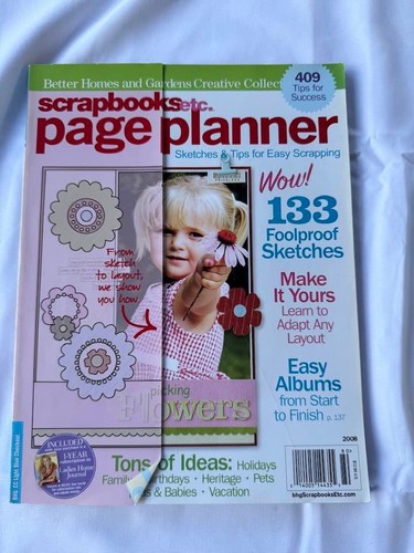 Better Homes & Gardens Scrapbooks Etc Page Planner 133 Layout Sketches Magazine