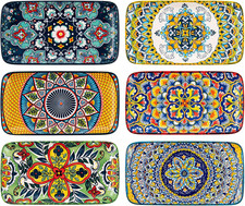 Piatti Da Portata in Porcellana, Set Di Piatti Rettangolari Piccoli Da 8 Pollici