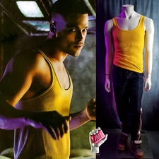 Fight Club Tyler Durden Yellow Ribbed Tank Top Vest Shirt Brad Pitt S-M-L WWTDW?