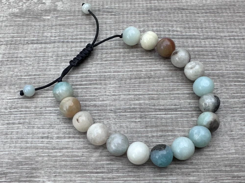 Grade A++ Edelstein Perlen verstellbar Armband 10 mm, echte Kristalle Armbänder - Bild 92 von 124