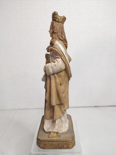 Vtg St. Barbara Statue Figurine Fonatini Style Italy Resin 7.75" Tower Cup Sword - Picture 2 of 10