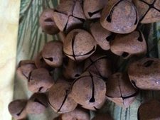 96 Primitive 20mm Rusty Rust Tin Jingle Bells 3/4" 3/4 in Christmas Crafts *