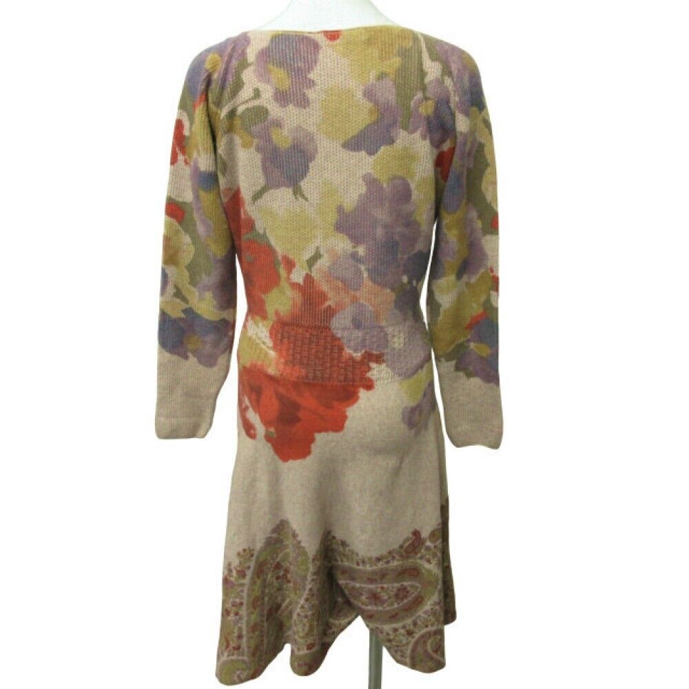 ETRO Knit Dress Silk Blend Long Sleeve Knee Lengt… - image 3