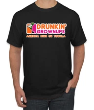 Drunkin Grownups America Runs On Tequila Men Graphic Tshirt