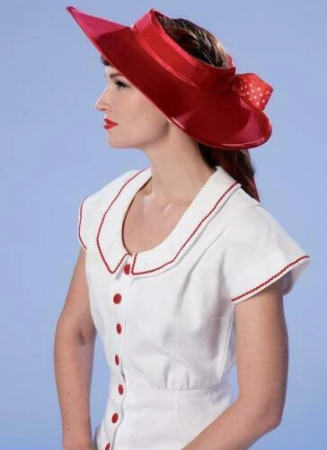 DRESS SEWING PATTERN Butterick 6363 6-14 Womens Retro Costume Hat History Uncut - Picture 6 of 11