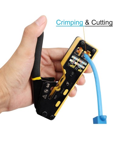Ethernet Crimp Tool Kit - Cat5/Cat6/Cat7 Network Crimper with Cable Tester, Mini - Picture 17 of 23