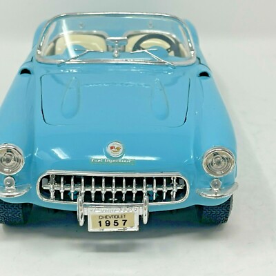 Burago 1957 Chevrolet Corvette 1:18 Blue / White Die Cast | eBay