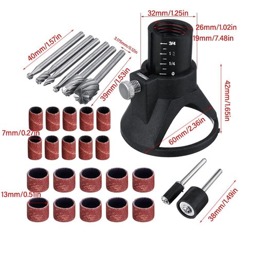 Taglierina per fresatura Utensile per bave rotative Dremel Drill per router HSS - Foto 2 di 14
