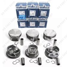 6x MAHLE Pistons Rings Set 92.6+0.5mm For Mercedes-Benz C350 E350 S350 3.5L M272