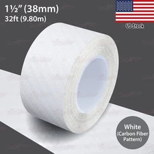1-1/2" Roll Vinyl Pinstriping Pin Stripe Tape Sticker 38mm CARBON FIBER WHITE
