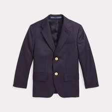 NWT Polo Ralph Lauren The Iconic Doeskin Wool Blazer Boys' Navy - Size 8 New