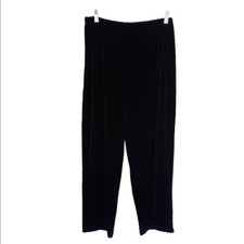 Chico  s Black Velvet Pants Sz 1