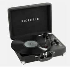 Victrola Journey BT in and Out turntable Suitcase with needle & Cloth Bundle