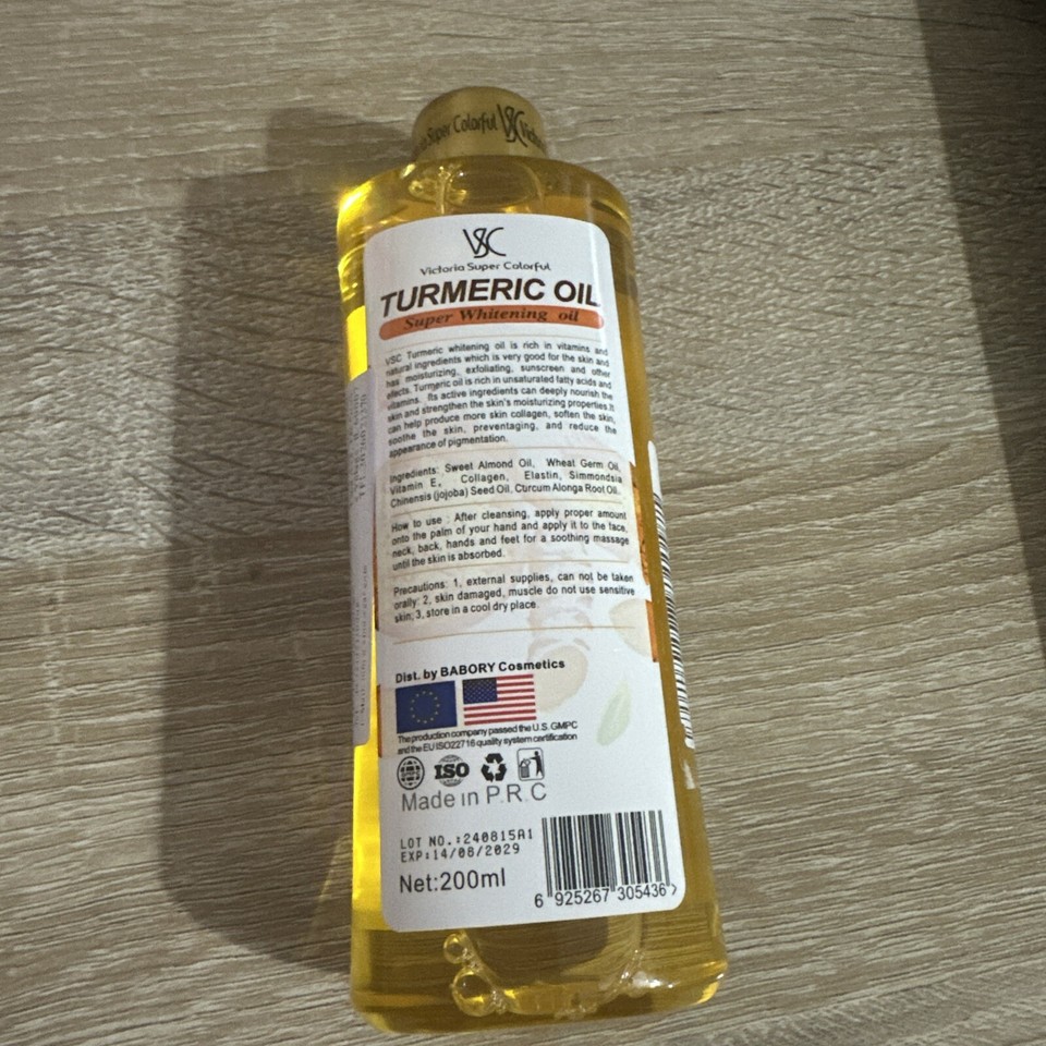 200ml[Turmeric Oil Essential Oil Aromatherapy Face Body Moisturizing