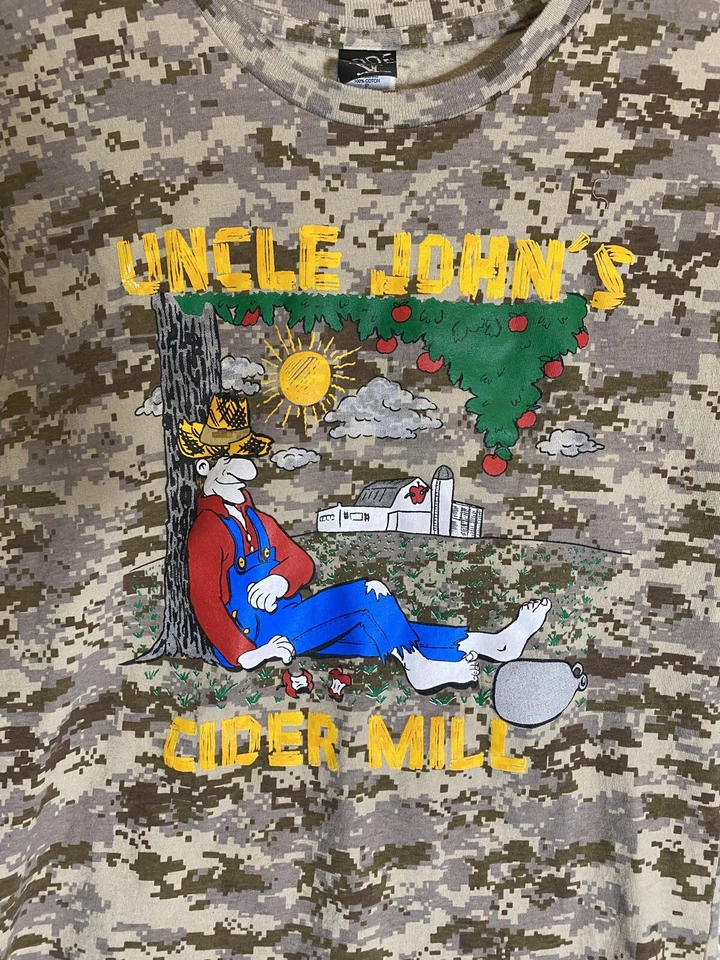 Code V T-Shirt Uncle John’s Cider Mill Camo Size Small - Image 2 of 4