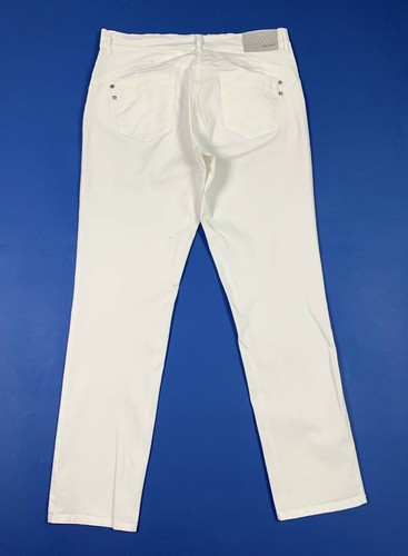 Iber pantalone donna usato slim stretch W32 tg 46 bianco boyfriend luxury T5716 - Foto 7 di 12
