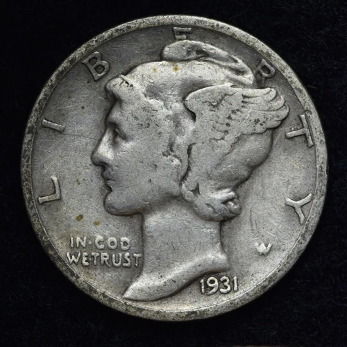 1931-S Mercury Silver Dime GOOD / VG FREE SHIPPING