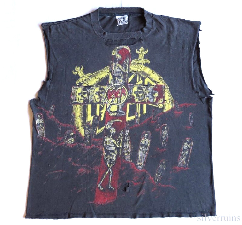 Slayer Vintage T Shirt 1990 Seasons In The Abyss Tour Concert 90