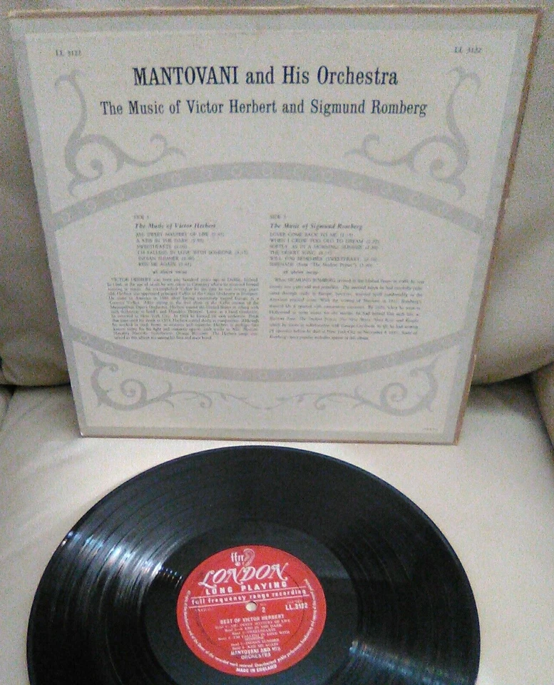 Mantovani Victor Herbert and Sigmund Romberg Vinyl LP Record Album - Image 2 of 2
